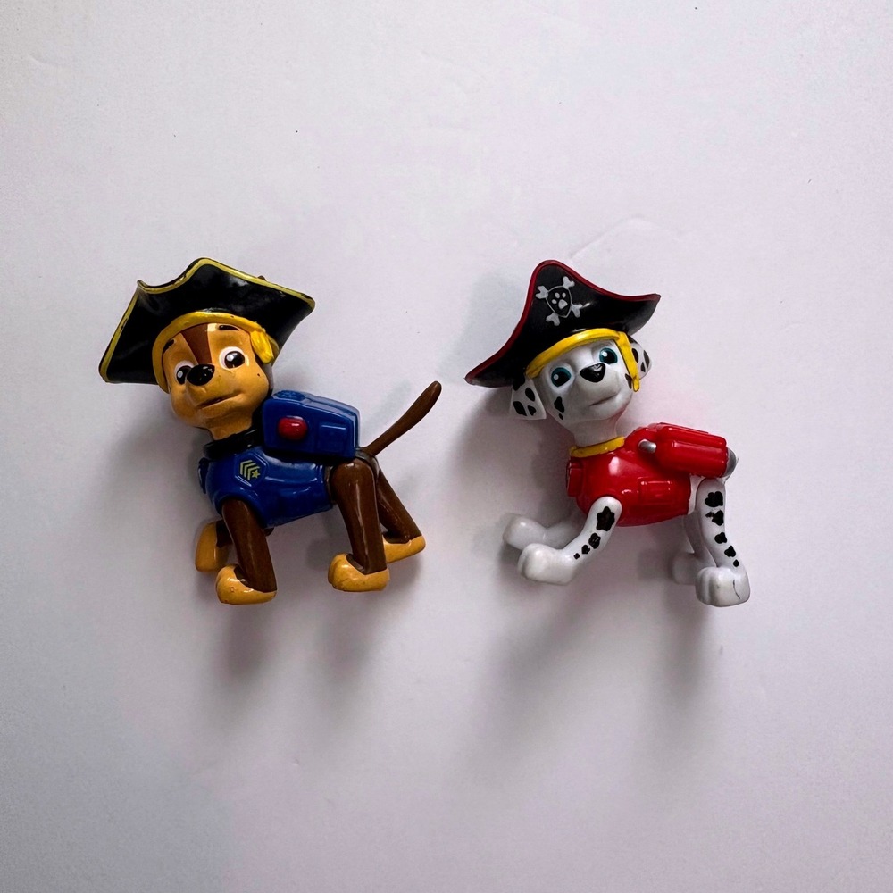 Paw Patrol Pirate Pups Chase and Marshall Action Figures Toy Lot